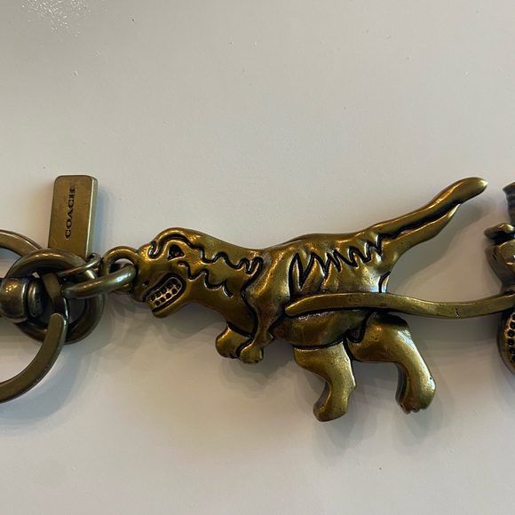 Rare Large Metal Coach Rexy Carriage Golden Dinosaur Rare Purse Bag Charm - Picture 13 of 16